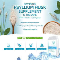 swiss bioenergetics Fibre Supplement 750mg Whole Psyllium Husk (not just Extract) - High Strength Natural Soluble Fiber Supplement from Plantago Ovata Plant Seeds, 90 Psyllium Husks Capsules - Made in UK & Vegan