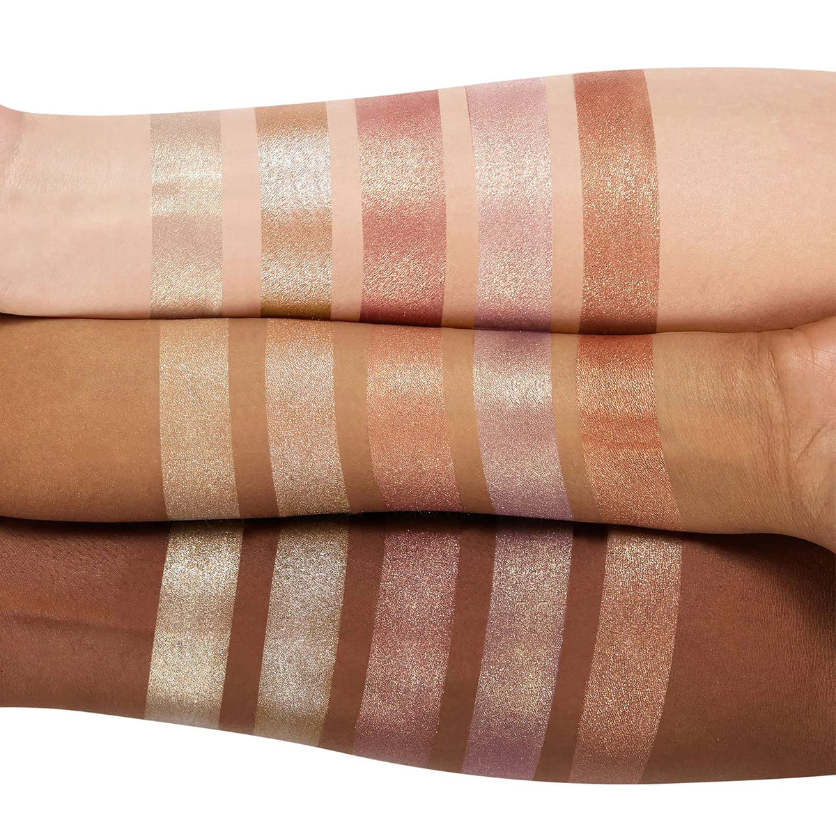 LANGMANNI Highlighter Powder Palette, Makeup Facial Bronzers Illuminator Palette Highlighter Baked Waterproof Long Lasting Brilliant Lighten Skin Color