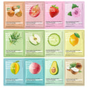 Katslyn 12PCS Face Masks Skincare Set,Daily Care Face Sheet Mask,Organic Face Mask Set,Hydrating&Soothing Facial Mask,Face Masks Beauty,Hydrating,Moisturizing,Soothing and Repairing,for All Skin Types