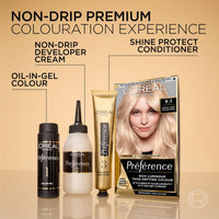 L'Oreal Paris Preference Hair Dye, Luminous Permanent Rich Hair Colour, Long Lasting Brilliance, Achieve Radiant, Salon-Inspired Results, Shade: Shade: 7.23 Dark Rose Gold