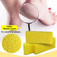 SALVMARY Disposable Pumice Stone for Feet Hard Skin Callus Remover Foot Scrubber Yellow 40 Pcs
