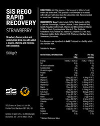 Science in Sport Science In Sport REGO Rapid Recovery Protein Powder, Strawberry Protein Powder with Added L-Leucine, Vitamins and Minerals for Muscle Recovery, 10 Servings, 500g