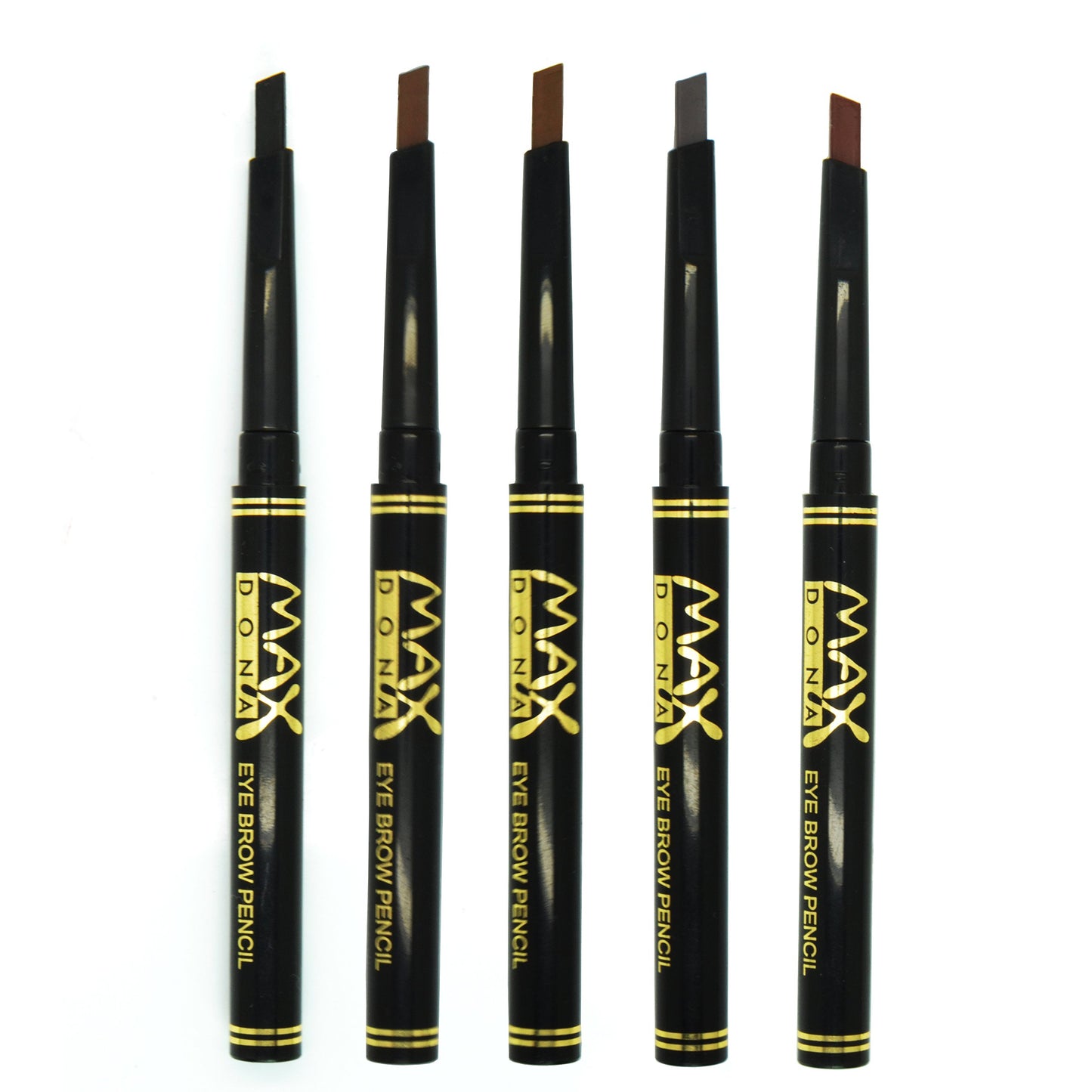 Maxdona Waterproof Retractable Long Lasting Eyebrow Eye Brow Black Case Chalk Pen Pencil BROWN Number 2 by MAXDONA