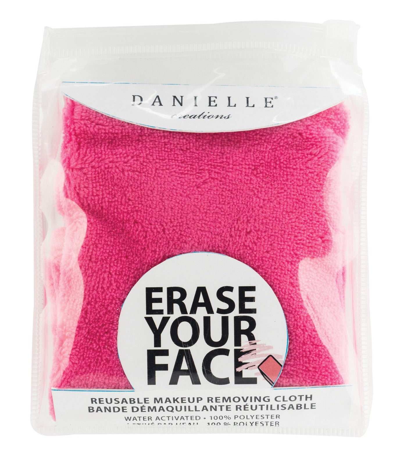 ERASE YOUR FACE Danielle Creations Erase Your Face Eco Friendly Reusable Make Up Remover Cloth in Pink