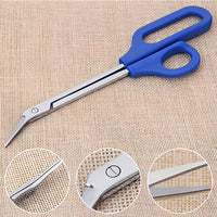 Sandbros Long Handled Toenail Scissors for Thick Nails, 8" Angled Tip Ingrown Toe Nail Clippers for Thick Nails, Heavy Duty Long Handled Toe nail Scissors for Thick Nails, Podiatry Tools for Elderly, Back Pain