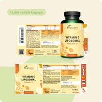 Vegavero Liposomal Vitamin C | 120 Capsules | Lab Tested, Highly Bioavailable PureWay-C | Authentic Phospholipid Bilayer Technology | Vegan
