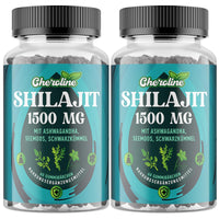 Cheroline Shilajit Sea Moss and Ashwagandha Gummies 1500mg Per Serving, Enriched with 60% Fulvic Acid & 85+ Trace Minerals, High Strength Complex for Energy, More Convenient Than Resin (60 Count (Pack of 2))