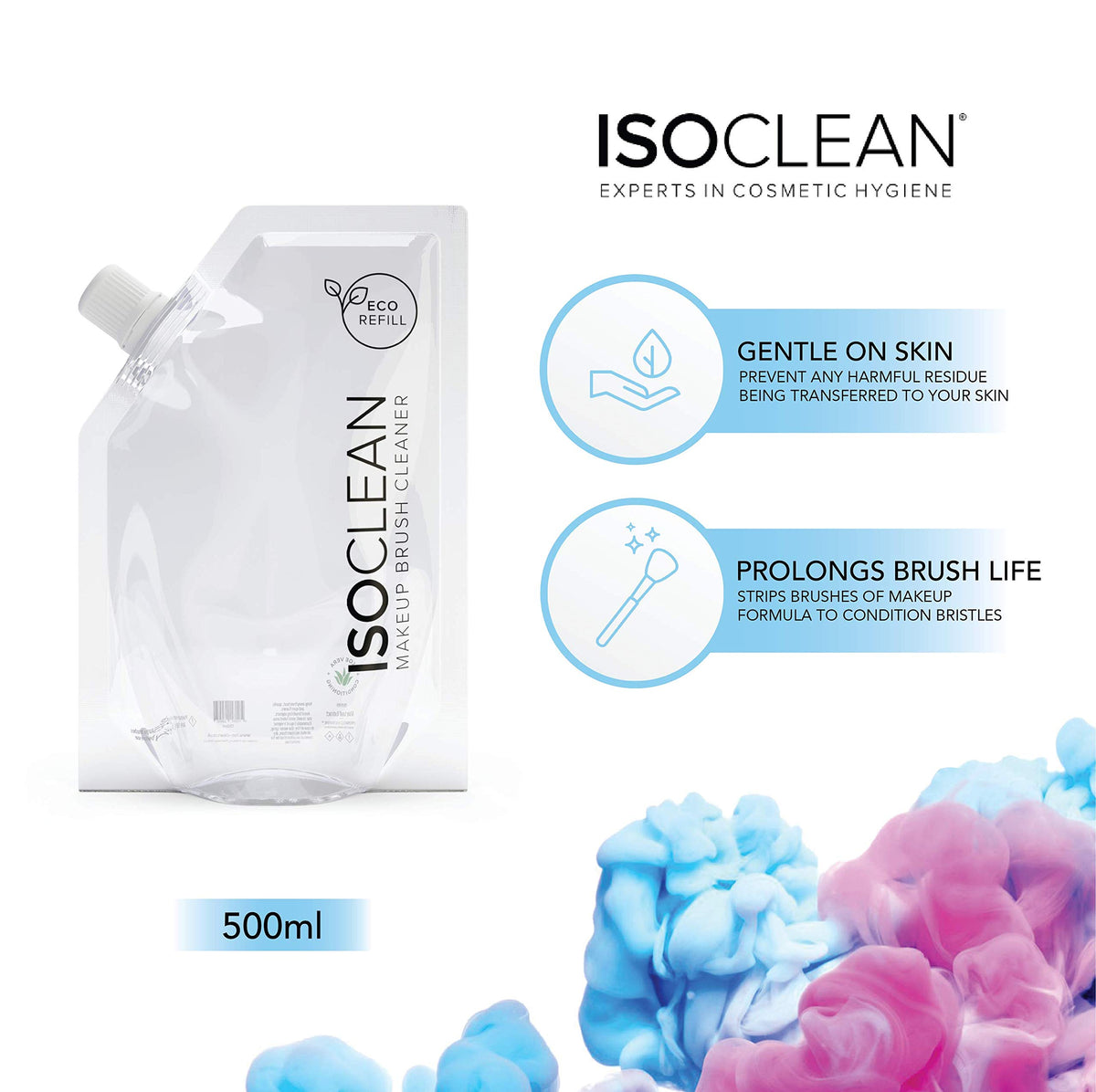 Isoclean ISOCLEAN Makeup Brush Cleaner Liquid Eco-Friendly Refill Solution (525 ml)