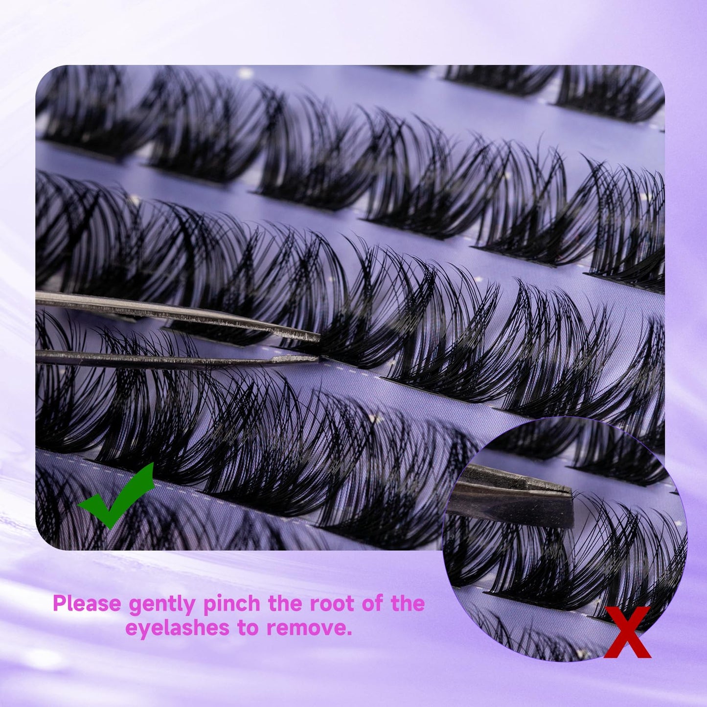 ocean pearl Individual Lashes Cluster Lashes D Curl 45 Clusters DIY False Eyelashes Individual Reusable Soft Natural Easy Fan Russian Lashes Eyelash Extensions Clear Glue 10-16mm
