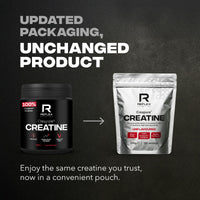 Reflex Nutrition Creapure® Creatine Monohydrate Powder Unflavoured - 100% Creatine for Strength, Muscle Gains & Recovery - No Fillers or Additives - 500g (Vegan Creatine 5g per Serving, 100 Servings)
