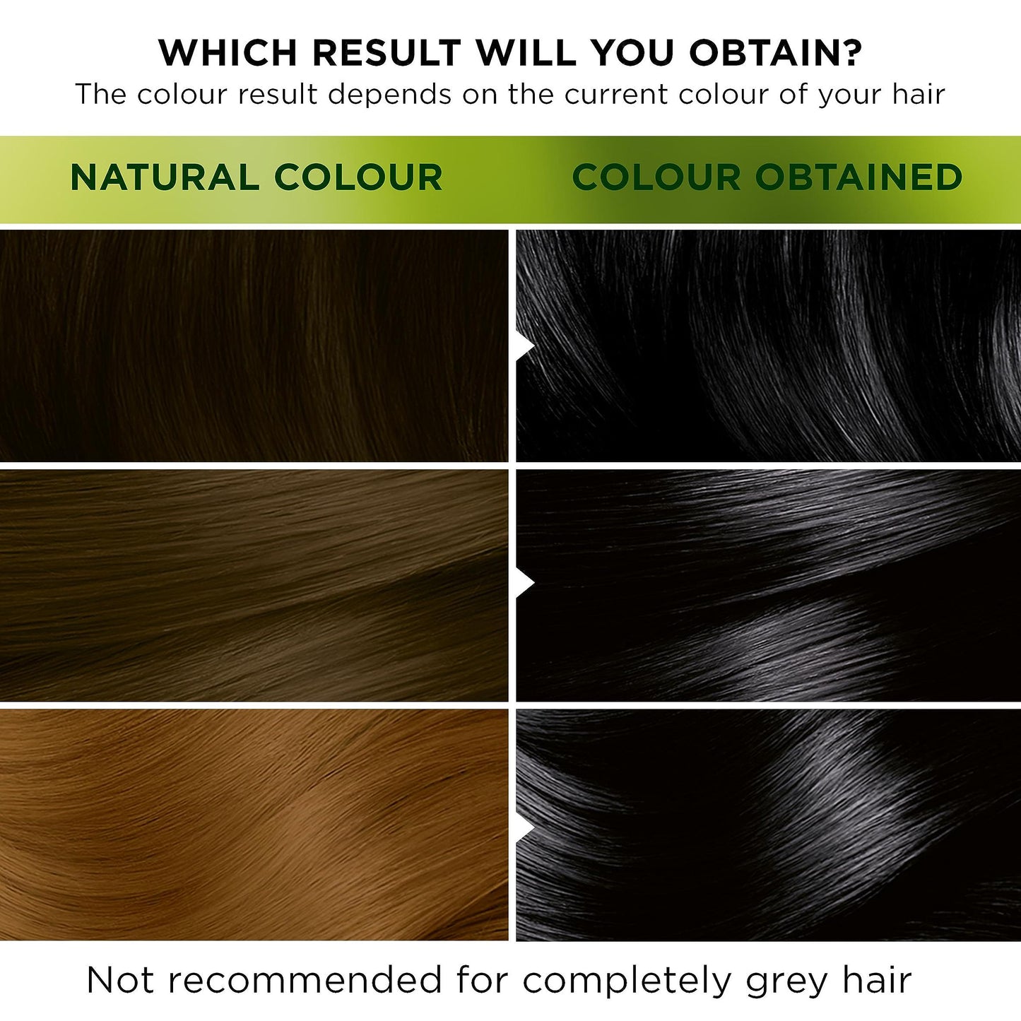 Garnier Nutrisse Ultra Color Hair Dye, Vegan, 1.10 Infinite Black. Ensures 100% grey coverage and deep, endless shine with 8-week colour. No-ammonia, vegan formula for an intense, dramatic black.