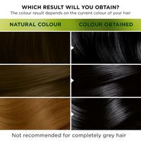 Garnier Nutrisse Ultra Color Hair Dye, Vegan, 1.10 Infinite Black. Ensures 100% grey coverage and deep, endless shine with 8-week colour. No-ammonia, vegan formula for an intense, dramatic black.
