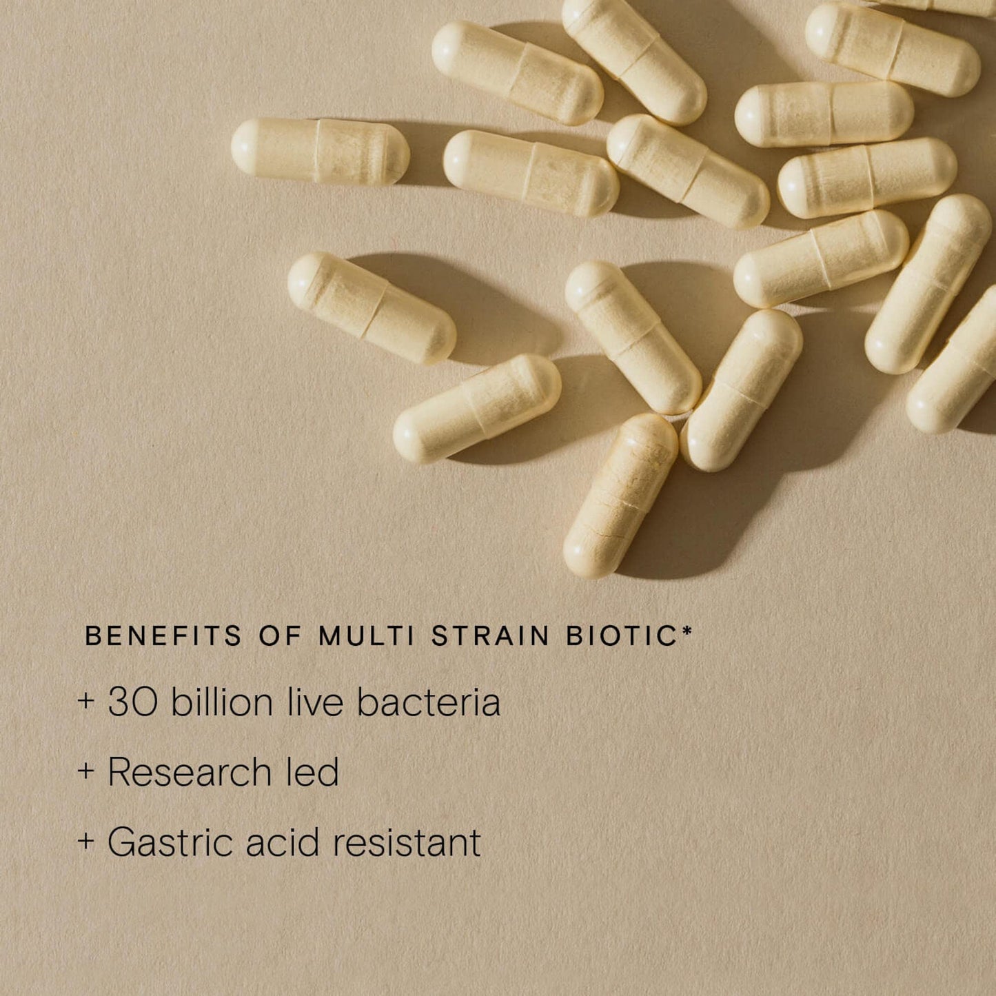 Wild Nutrition WILD NUTRITION Food-Grown® Multi Strain Biotic | Probiotics for Gut Health 30 Billion Live Bacteria | Lactobacillus, Acidophilus, Bifidobacterium | 8 Key Strains of Bacteria | Vegetarian | 30 caps