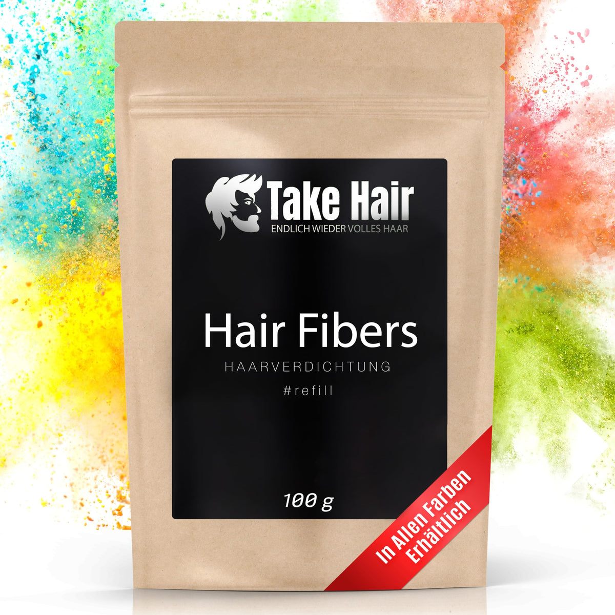 Take Hair ENDLICH WIEDER VOLLES HAAR Take Hair Scatter Hair Refill Bag 100 g I Holds in Rain and Wind I For Men and Women I Pouring Hair for Hair Thickening I Hair Fibers Hair Powder Hair Loss (Scattered Hair Medium Blonde)