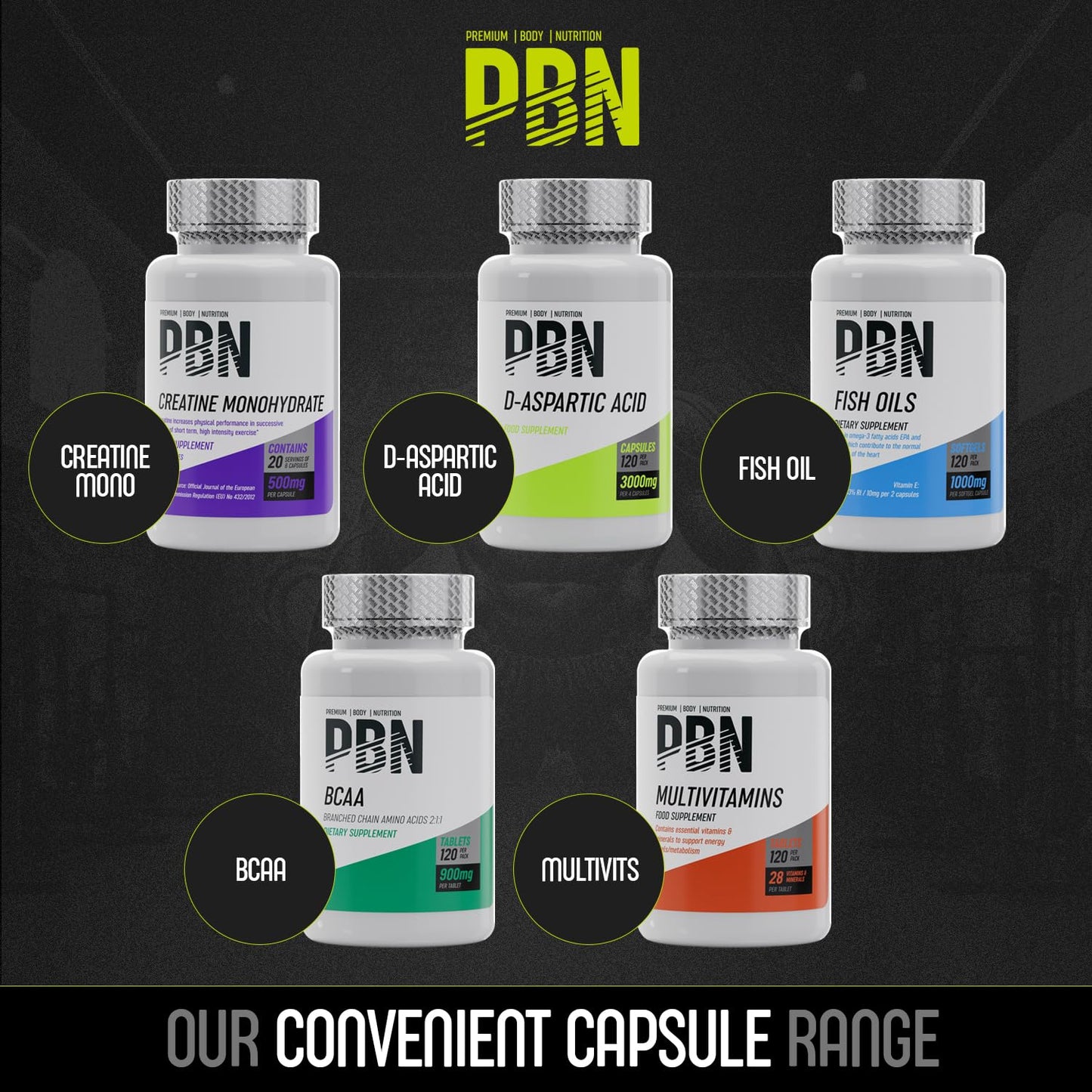 Premium Body Nutrition PBN D-Aspartic Acid 120 Capsules