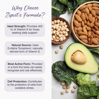 Zipvit Vitamin E Capsules 400IU, Natural D-Alpha Tocopherol, Supports Cell Protection from Oxidative Stress, 200 Capsules, Vitamin E Supplement