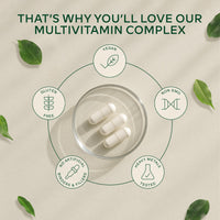 AAVALABS Multivitamin Complex with 25 Vitamins and Minerals + Ashwagandha and Rhodiola Rosea - Multivitamin Tablets for Women and Men - with Vitamin C & Vitamin D - Multivitamins and Minerals - 120 Capsules