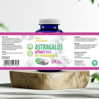Hepatica Astragalus Membranaceus 6,000mg Equivalent | 400mg 15:1 Extract | Standardised to 20% Polysaccharides (80mg) | 120 Vegan Capsules | 3rd Party Lab Tested