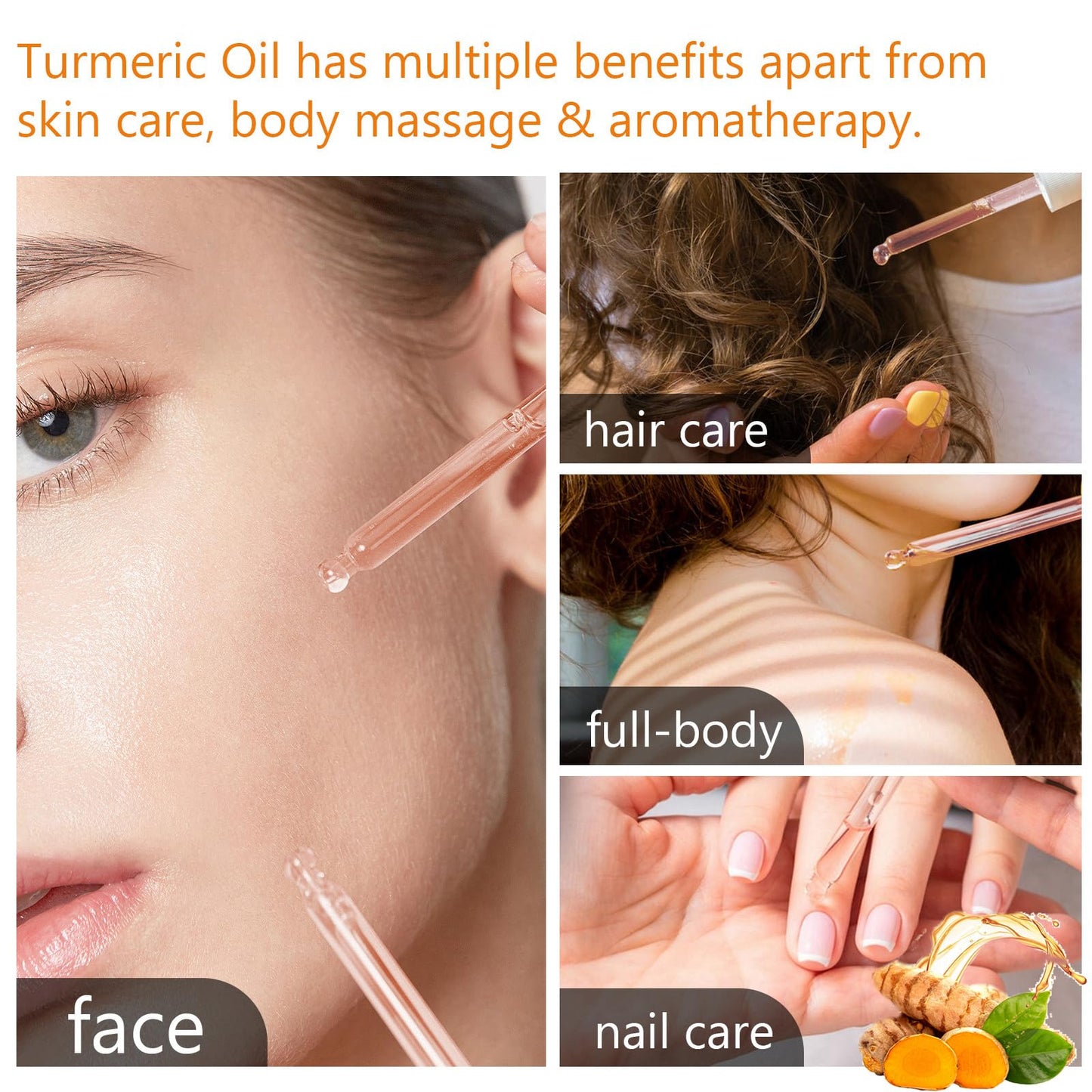 Turmeric Face Serum,20% Vitamin C Serum For Face Serum,Natural Turmeric Oil Skin Care,&Anti Aging&Wrinkle Face Serum,Impove Dark Spots Moisturizing Erase Fine Lines(Vitamin C+Turmeric)