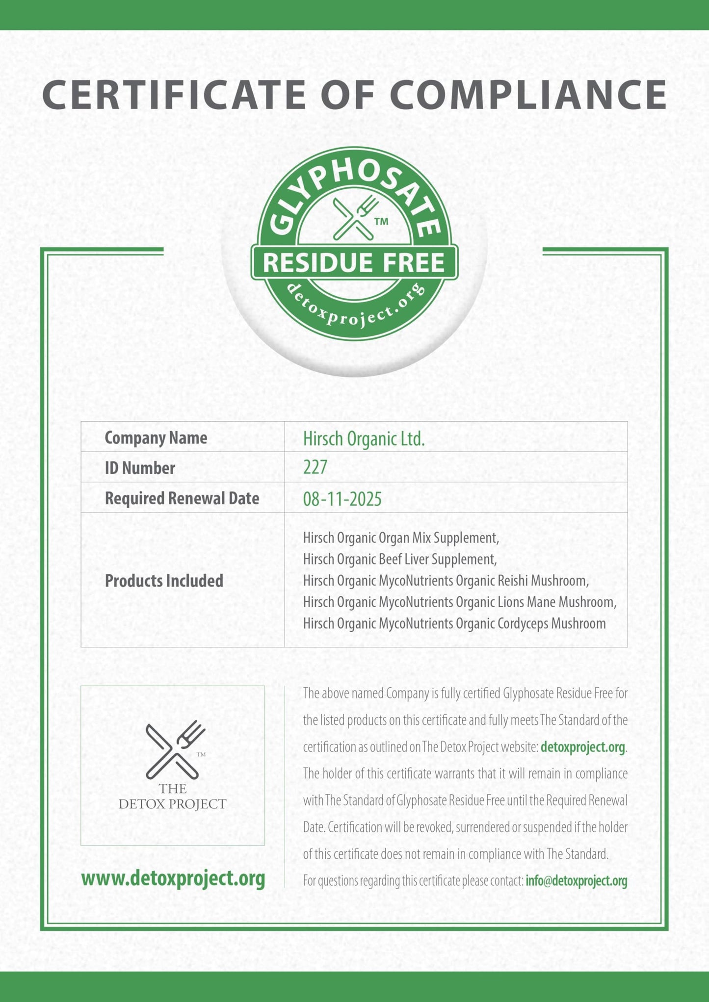 Hirsch Organic Lions Mane High Strength Extract Powder - Organically Grown in The EU - Non-GMO - No Added Fillers