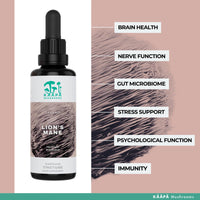 KAAPA MUSHROOMS ORGANIC LIONS MANE MUSHROOM EXTRACT TINCTURE | Unique & Potent Triple Extraction Method | Grown in Finland | Mushroom Supplement for Cognitive Function, Brain & Memory | 50ml