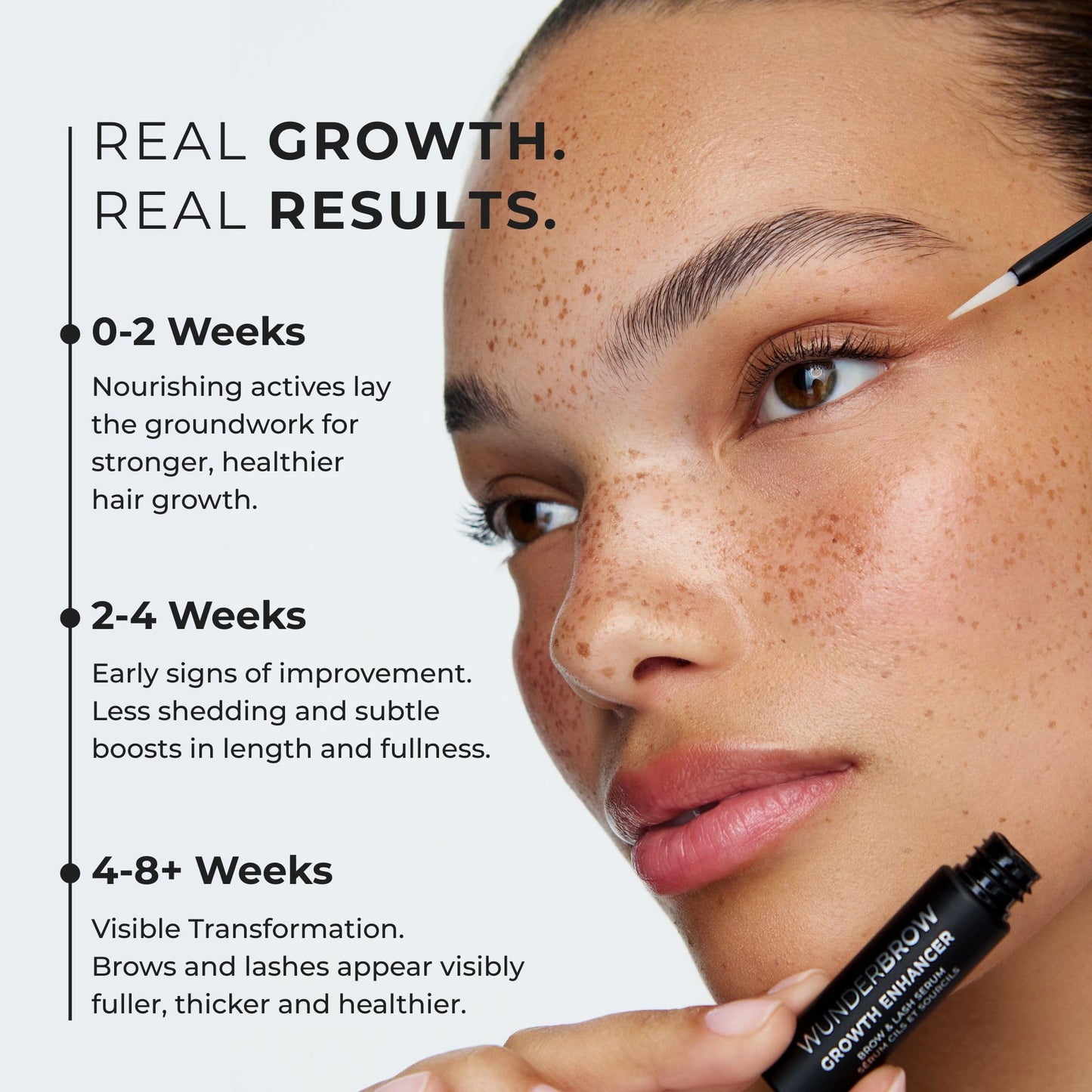 WUNDERBROW Wunderbrow Growth Enhancer Brow & Lash Serum, 2-in-1 Growth Serum For Fuller, Thicker, Healthier Brows & Lashes, Clinically Tested Formula, Visible Results in 6-8 weeks