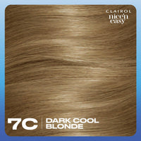 Clairol Nice'n Easy Crème, Natural Looking Oil Infused Permanent Hair Dye, 7C Dark Cool Blonde