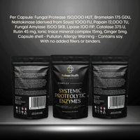 Bolman Health Systemic Proteolytic Enzymes | UK Made | Mixed Enzyme Formula | 60 HMPC Vegan Friendly Capsules | Repair & Recovery | No Addictives