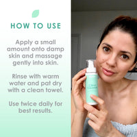 WildMint Citrus Cleanse Natural Face Cleanser | Gentle & Creamy Face Wash for Sensitive, Mature, Acne-Prone & Dry Skin | Vitamin C Brightening Skincare | UK Made Vegan & Cruelty-Free Skincare | 100ml