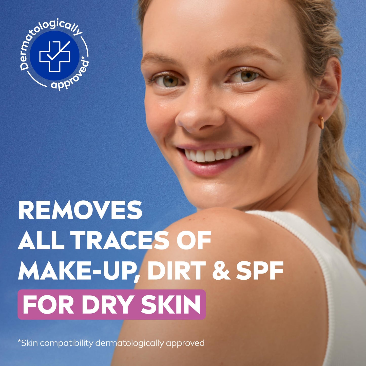 NIVEA Caring 3-in-1 Cleansing Face Wipes for Dry Skin (25 Sheets), Nourishing Face Cleanser and Makeup Wipes for Gentle Yet Effective Makeup Removal,packaging may vary