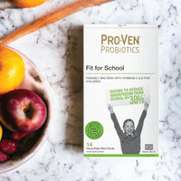 Pro-Ven Probiotics Fit for School Children's Friendly Bacteria Powder 12.5 Billion CFU for Children Aged 1-16 with Vitamin C - 14 Sticks - UK Made