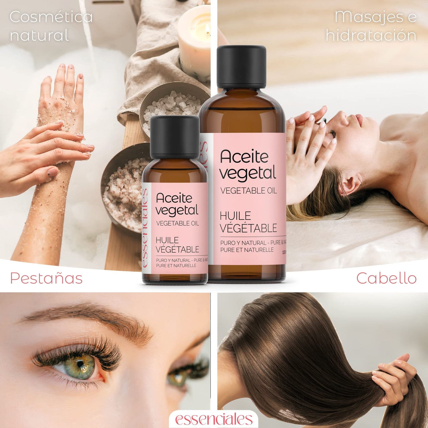 Essenciales - Castor Oil (Common Ricinus), 30 ml | 100% Pure and Natural - 1st Cold Pressure