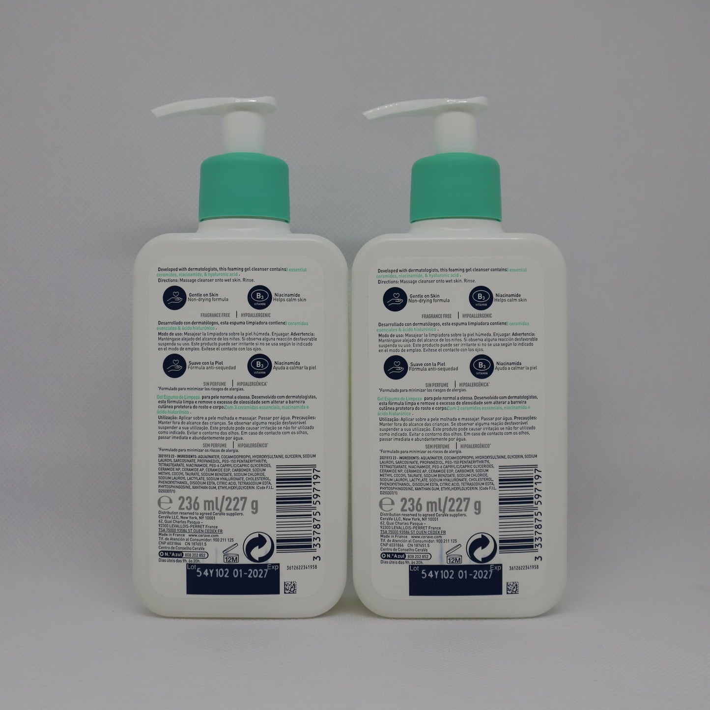CeraVe DOUBLE Foaming Cleanser 236ml Pack Of 2