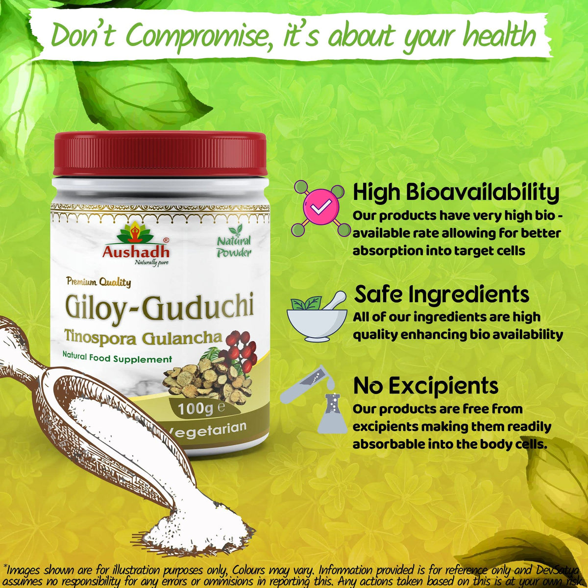 Aushadh Pure Guduchi Giloy Powder, Tinospora Cordifolia