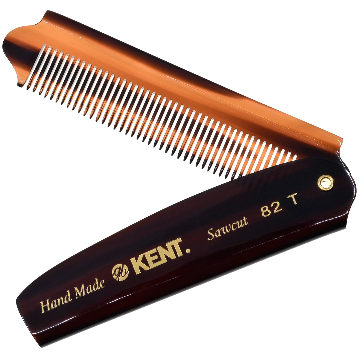 KENT Kent Brushes Handmade Combs Large Folding Pocket Comb for Men