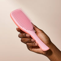 Tangle Teezer Naturally Curly Ultimate Detangler Hairbrush for 3C-4C Curly Coily Hair - Two-Tiered Teeth Define Curls & Reduce Frizz - Mango & Pink