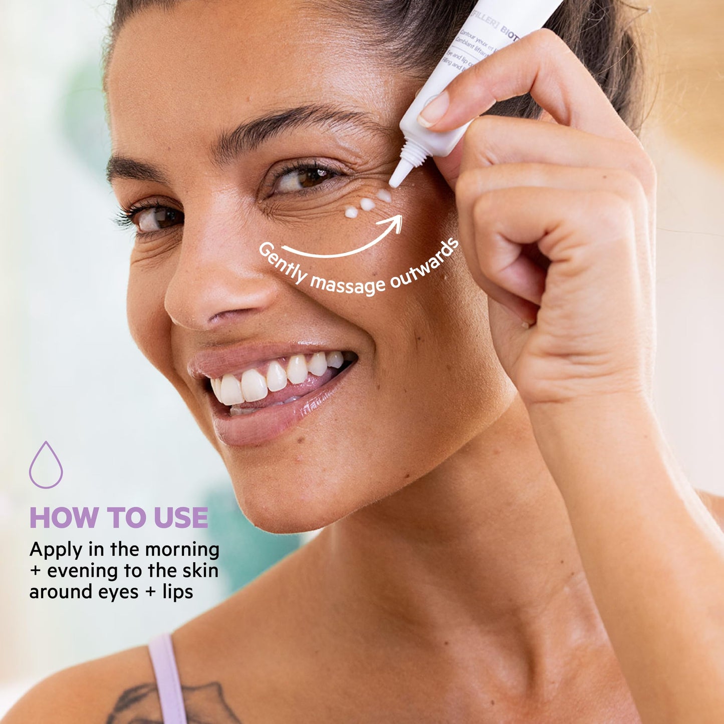 SVR [FILLER] BIOTIC Regenerating Lifting Eye Contour & Lip Cream with Peptides, Hyaluronic Acid, Probiotics and Stabilised Vitamin C, 15ml