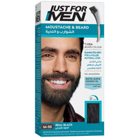 Just For Men M55 Moustache and Beard Facial Hair Color Real Black