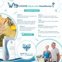 Xspan Labs OsteoBooster 90 Capsules – All-in-One Bone Support Formula – Contains Calcium, Vitamins D3 & K2, Magnesium Plus a Host of Other Essential Calcium utilisation Vitamins and Minerals