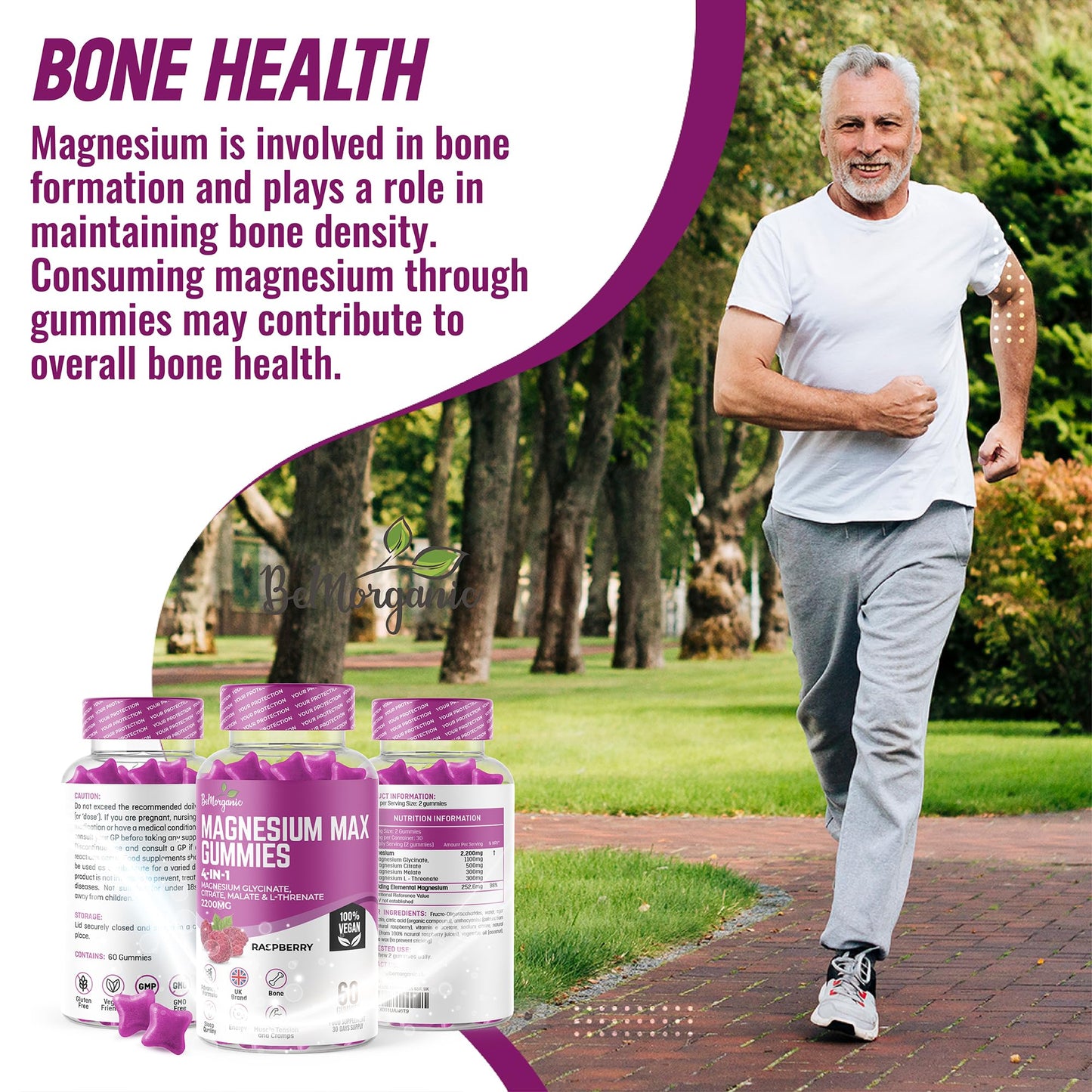 BeMorganic Organic Gummies (Magnesium Gummies)