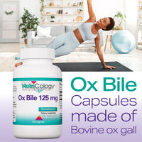 Nutricology, Ox Bile, 125mg, 180 Capsules, Gluten Free, SOYA Free, Non-GMO