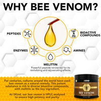 5KIND CLINICAL SKINCARE 5kind Bee Venom Cream UK Maximum Strength 100ml - Bee Venom Comprehensive Cream - Naturally Massage Joints & Muscles, Lower Back, Knee, Neck, Shoulder, Hip & Feet - Responsibly Sourced