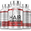 DHT Blocker Elite Hair, Hair Growth Supplement | #1 Advanced Hair Supplements for Women & Men | DHT Blocker Tablets Hair Growth Vitamins | 90 Capsules 16 Ingredients in 1