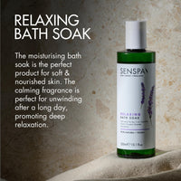 SenSpa Relaxing Lavender Bath Soak - 250ml Vegan Bubble Bath for Women & Men, Luxury Natural Bubble Bath Wash with Organic Lavender, Bath Additives Spa Gifts - Mens/Womens Luxury Bath Products