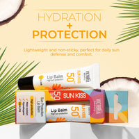 Victoria Beauty Sun Kiss SPF 50 Lip Balm - Lip Sunscreen with Coconut Oil, Sweet Almond Oil, and Hyaluronic Acid, 10ml