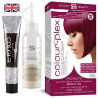 Rich Plum Hair Dye Permanent with Anti-Breakage Plex Hair Care, Vegan Hair Dye & Cruelty-Free, PPD Free Hair dye, 100% Grey Coverage, Warm Plum Hair Colour, for All Hair Types by Smart Beauty