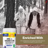 Vit Direct - Zinc and Magnesium Supplements with Vitamin B6 - Jumbo Pack - 200 Capsules - Supports Energy, Reduces Tiredness & Fatigue - Promotes Healthy Hair, Nails, Skin & Bones