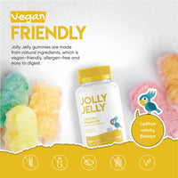 Calcium and Vitamin D3 Tapioca Gummies | 1000IU Vitamin D3 + 500mg Calcium | Immunity & Bone Health | Cotton Candy Flavour | Kosher, Halal, Non GMO | 60 Vegan Gummies.