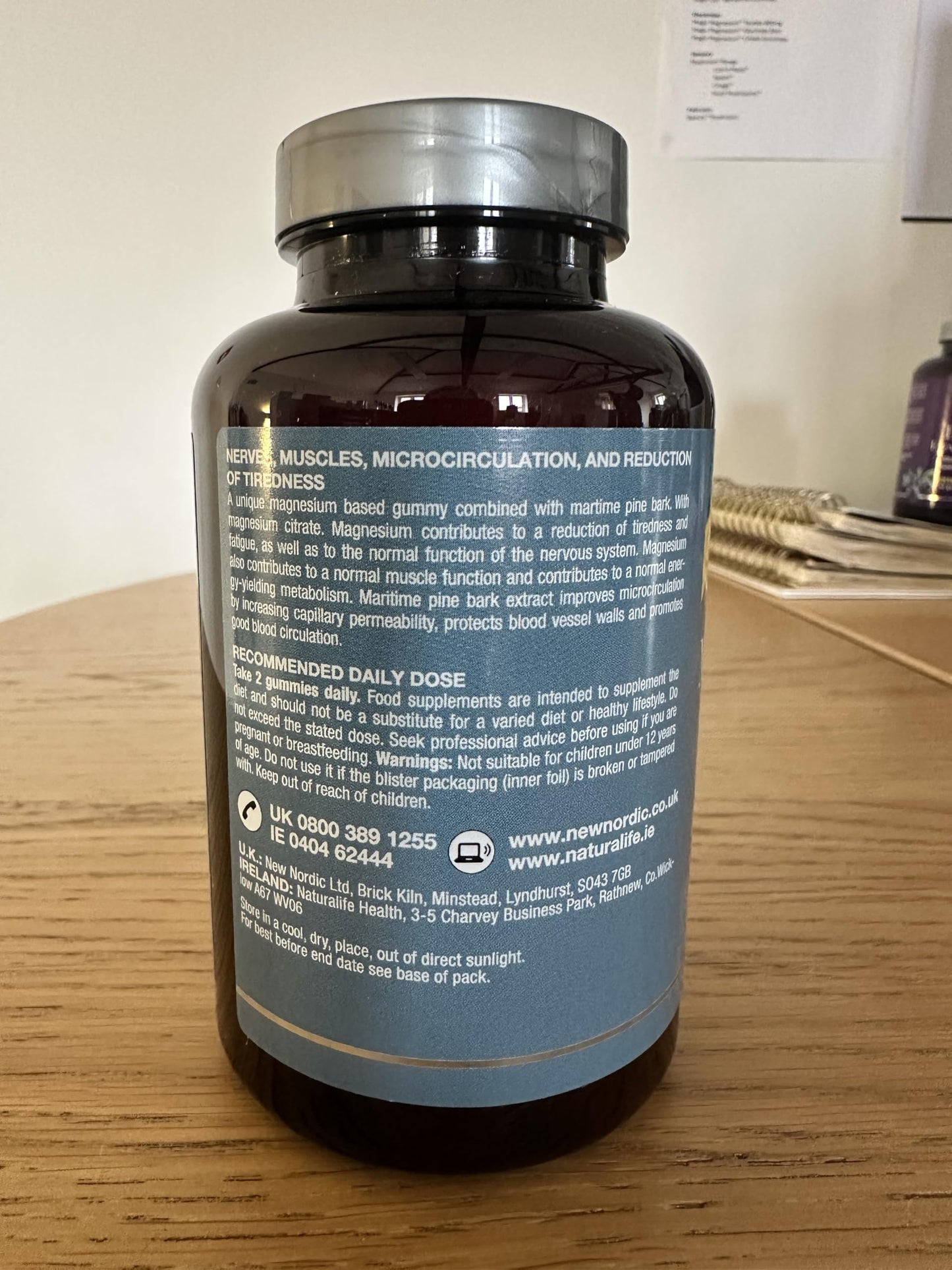 New Nordic Ltd New Nordic Magic Magnesium Citrate Gummies, 1 Month Supply, Magnesium with Maritime Pine Bark Extract, Lemon & Orange Flavour, 60 Count (Pack of 1)