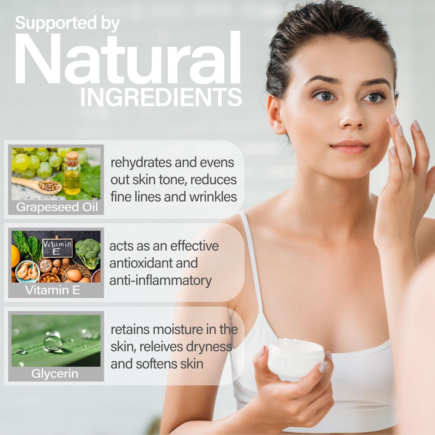 Retinol Cream | Anti aging face cream with Retinol, Antioxidant Vitamin E and Glycerin | Reduces wrinkles, brightens skin and improves elasticity | Fragrance free for sensative skin